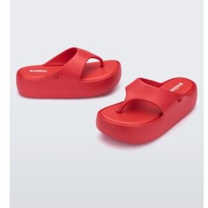 Melissa Vibrant Red Slide Sandals